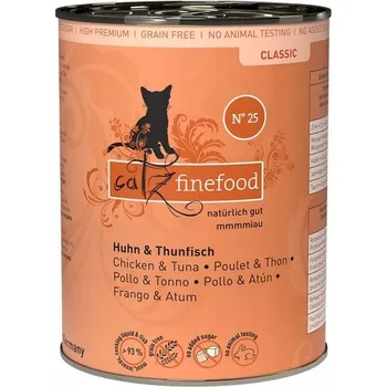 Krmivo pro kočku Catz Finefood Classic N.25 Kuře a Tuňák 400g