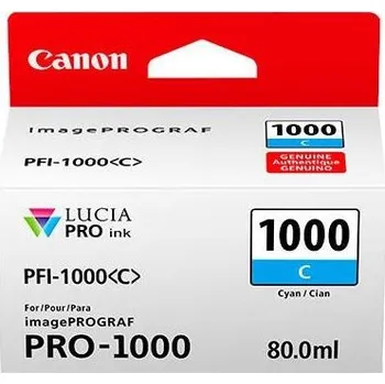 Canon CARTRIDGE PFI-1000C azurová pro ImagePROGRAF PRO-1000 (675 str.)