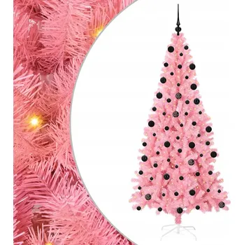 Vánoční dekorace Vánoční stromeček s 300 LED diodami Růžová 210 cm PVC