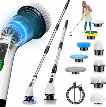 Péče o chrup Cleamzy Elektrický rotační kartáč na čištění bezdrátový mop 9v1