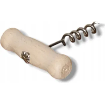 Otvírák Dřevěný vývrtka na víno s chromovanou ocelí pro otevírání korků 9 Cm