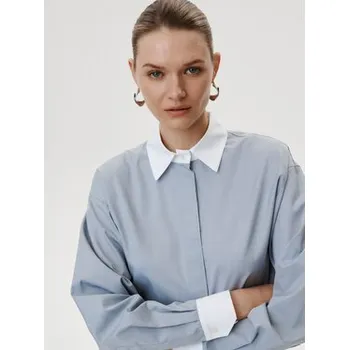 Pánská košile MARI PRETI Košile Nebbia Šedá Regular Fit S