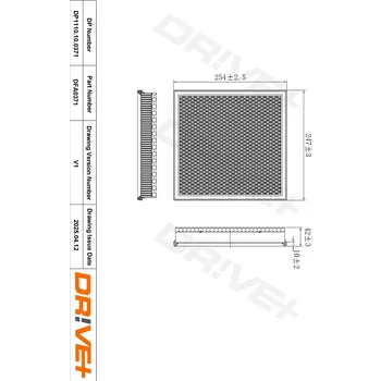 Vzduchový filtr Vzduchový filtr DRIVE+ DP1110.10.0371