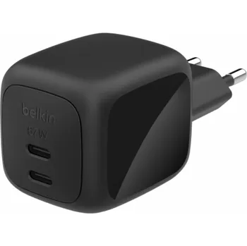 Belkin Ladegerät Dual USB-C 67W PD + PPS ,schwarz WCH020kqBK