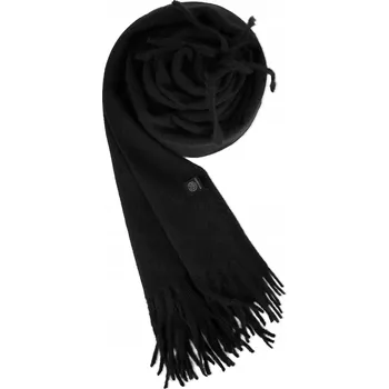 Šála Betlewski elegantní dámská zimní šála s třásněmi, měkká černá a příjemná na dotek