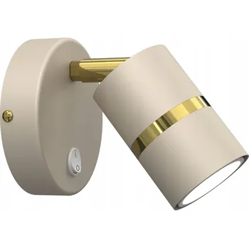 Nástěnné svítidlo Nástěnná lampa s vypínačem, trubice 1XGU10 kašmír zlatá /LED/ TUBE
