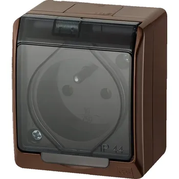 Elektrická zásuvka Hermetická Elektrická Zásuvka Elektro-Plast Nasielsk hnědá