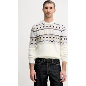 Pánský svetr Svetr z vlněné směsi Guess M5BR61.Z4142 béžová 01X, vel. XL