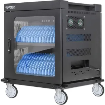 MANHATTAN nabíjecí vozík na notebooky - 32 míst, 32 portů, Až 15,6" - EU Zásuvka 180948