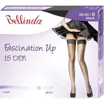 Dámské punčochy Bellinda Dámské samodržící punčochy s krajkou vel. S 1 pár černé