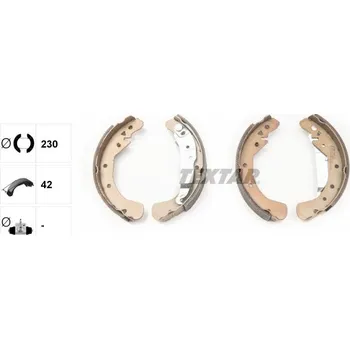 Brzdová čelist Sada brzdových čelistí TEXTAR 91060100