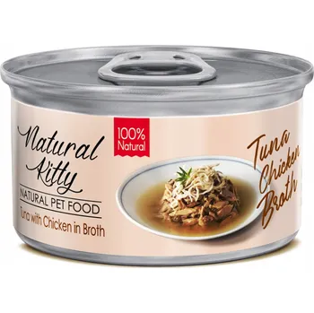 Krmivo pro kočku Natural Kitty Tuňák s kuřetem ve vývaru 80g Vlhké krmivo pro kočky