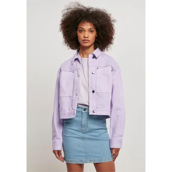 Ladies Short Boxy Worker Jacket - lilac 5XL
