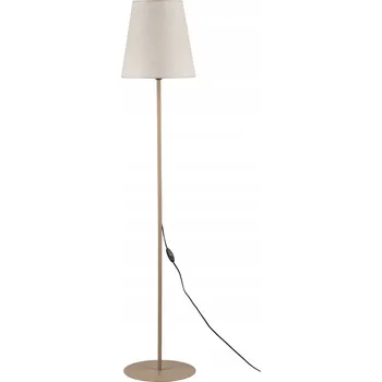 Stojací lampa Klasická stojací lampa, béžové lněné stínidlo a vypínač TK Lighting