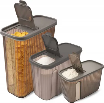 Dóza na potraviny SADA KUCHYŇSKÝCH DÓZ NA SÝPKÉ POTRAVINY, KÁVU, TĚSTOVINY