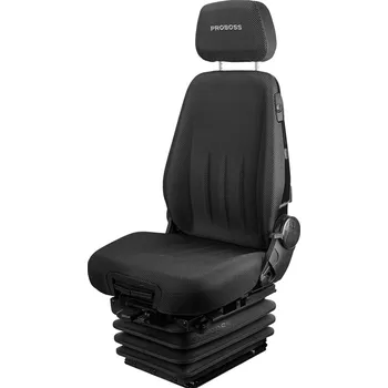 Sedadlo PROBOSS vzduchové sedadlo 12 V s kompresorem pro stavební stroje, profesionální ergonomie, vyhřívání