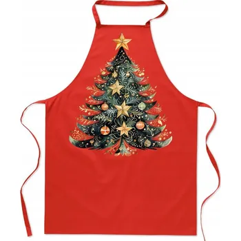 Kuchyňská zástěra Kuchyňská Zástěra Vánoce Barevný Vánoční Stromeček