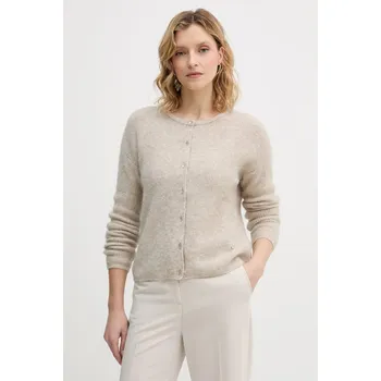 Dámský svetr Kardigan s příměsí vlny z alpaky Mos Mosh Almine 158680 béžová 80X, vel. S