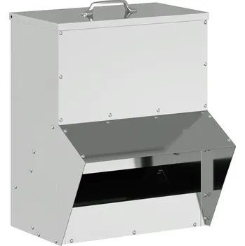 Krmítko pro ptáka Krmítko pro slepice Stříbrné 20 x 25 x 35 cm Ocel Pozinkovaná