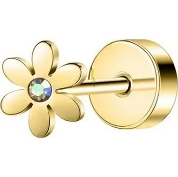 Náušnice Přívěskynakrk.cz Ocelové náušnice GOLD FLOWERS