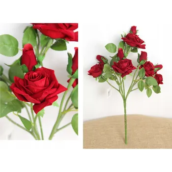 umělá květina UMĚLÁ KVĚTINA RŮŽE SAMETOVÁ 45 CM