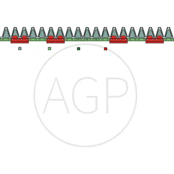 Pracovní nůž Nůž žací lišty ESM o délce 1170 mm s počtem 23 čepelí