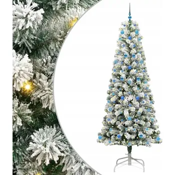 Vánoční stromek Umělý Skládací Vánoční Strom Zelená a bílá 240 cm PVC