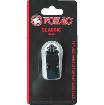 Píšťalka pro rozhodčího PÍŠŤALKA FOX 40 CLASSIC SAFETY ČERNÁ 9902-0000
