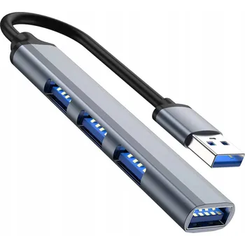 USB hub USB 3.0 Hub WulkanCenPL, 4 porty (1x USB 3.0, 3x USB 2.0), kabel 0,14 m