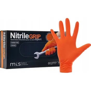 Pracovní rukavice Rukavice MTS pro mechaniky, oranžové, dílenské, gumové, velikost 10 - XL, 25 párů