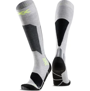 X-Socks Ski Discover OTC Jr - rhino grey/canary 31-34