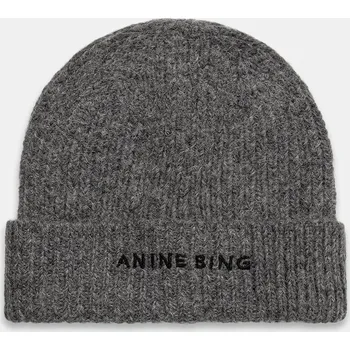Čepice Čepice s příměsí vlny Anine Bing elia šedá barva, A.12.10621, ONE SIZE, 90X