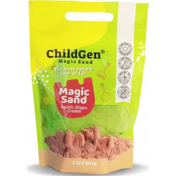 Obraz Kinetický písek, 100% přírodní ChildGen - Zelený 907g