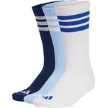 ADIDAS PONOŽKY 3-STRIPES CUSHIONED SPORTSWEAR CREW – 3 PÁRY 43/45 BÍLÁ|MODRÁ