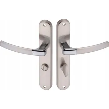 Dveřní kování Interiérová klika Gamet Dlouhá, Štítek kulatý, Štítek s WC zámkem