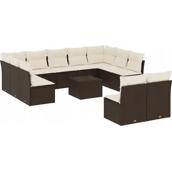 Sedací souprava Modulární sedací souprava z hnědého PE ratanu, rozměry: 62 x 62 x 6