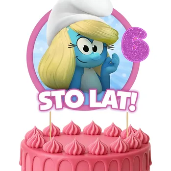 Obraz TOPER NA DORT TOPPER ŠMOULOVÉ PŘÍŠERKY 3 ROKY DĚTI NAROZENINY