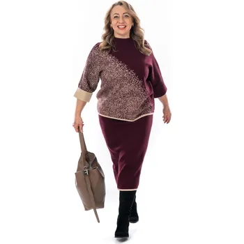 Dámský komplet KALLI Vínová 40/44