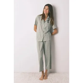 Bavlněná pyžamová souprava women'secret 3592468 zelená 70X, vel. XS