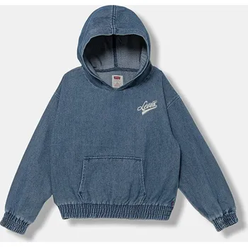 Chlapecká mikina Dětská mikina Levi's DENIM HOODIE 4EN961 modrá 95X, vel. 164