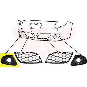 Nárazník Větrací mřížka, nárazník VAN WEZEL 0113594