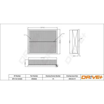 Vzduchový filtr Vzduchový filtr DRIVE+ DP1110.10.0525