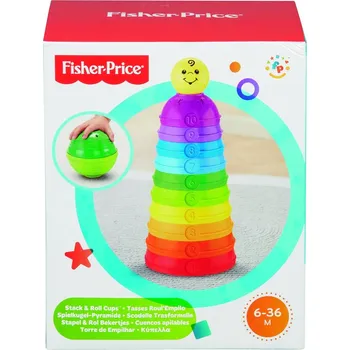 Hračka pro nejmenší Fisher Price W4472 Aktivní skládačka s rolničkou