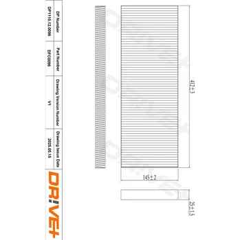 Ventilátor topení a klimatizace Kabinový (pylový) filtr DRIVE+ DP1110.12.0096