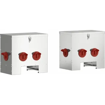 Krmítko pro ptáka Krmítko pro slepice 2 ks Stříbrné 60,5 x 29 x 51 cm