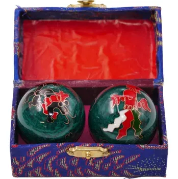 Figurka Čínské meditační koule ČCHI zelený drak 4 cm AAA kvalita