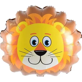 Balónek FÓLIOVÝ BALÓNEK HLAVA LVA 50 cm Dekorace Narozeniny Děti Helium Vzduch