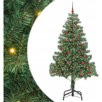 Vánoční stromek Vánoční stromeček s 300 LED diodami Zelená 210 cm PVC