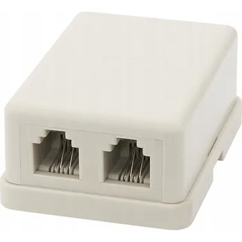 Elektrická zásuvka Telefonní zásuvka nástěnná 6p4c 2258 bílá