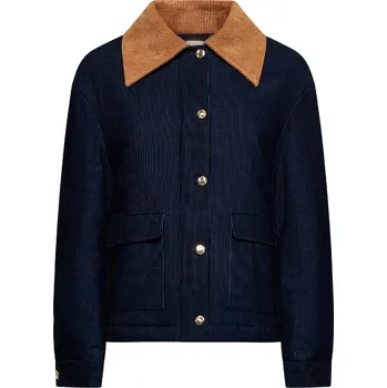 Dámská softshellová bunda Dámská žebrovaná bundička Silvian Heach Barva: Tmavě modrá, Velikost: M